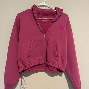 Set active Pink Half-Zip Sweatshirt